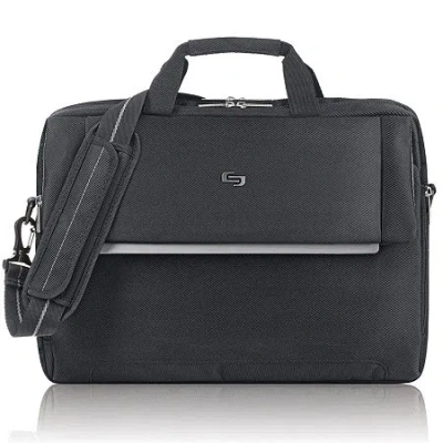 Solo New York Chrysler Briefcase In Black