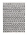 Solo Rugs Alberta Contemporary Geometric Hand-woven Wool-blend Area Rug In Black
