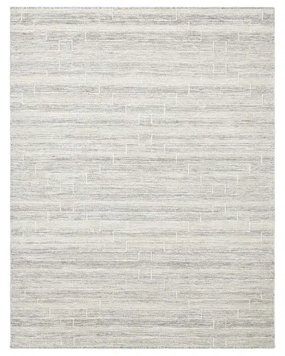 Solo Rugs Barry Contemporary Geometric Wool & Cotton Area Rug In White