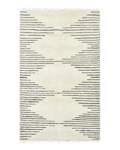 Solo Rugs Bernie Hand-knotted Wool-blend Bohemian Rug In Parchment