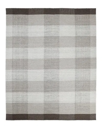 Solo Rugs Carrie Contemporary Checkered Hand-woven Wool-blend Area Rug In Brown
