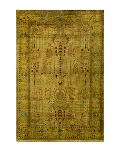 Solo Rugs Contemporary-modern Wool Overdyed Area Rug In Green