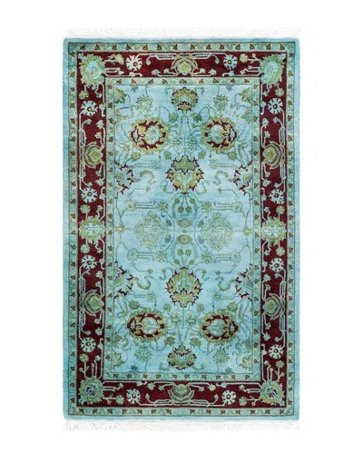 Solo Rugs Contemporary-modern Wool Overdyed Area Rug In Blue
