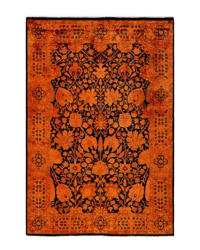 Solo Rugs Contemporary-modern Wool Overdyed Area Rug In Orange