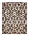 Solo Rugs Edith Contemporary Floral Hand-woven Jute-blend Area Rug In Brown