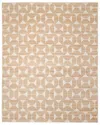 Solo Rugs Elle Contemporary Geometric Hand-woven Jute & Wool-blend Area Rug In Ivory