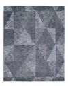 Solo Rugs Erie Contemporary Geometric Hand-knotted Wool-blend Area Rug In Gray