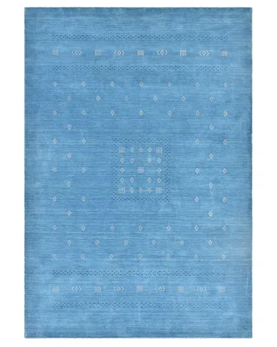 Solo Rugs Gabbeh Hand-loomed Wool Rug In Sapphire