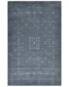 Solo Rugs Gabbeh Hand-loomed Wool Rug In Slate