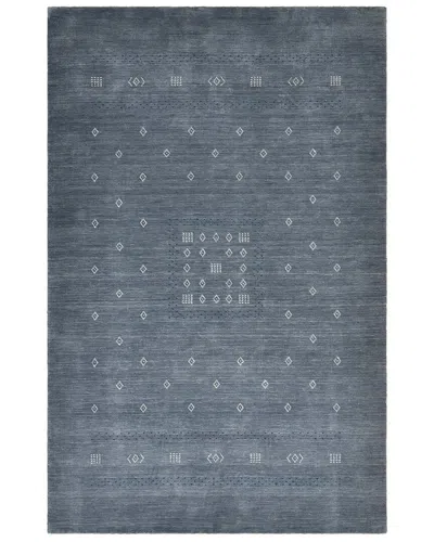 Solo Rugs Gabbeh Hand-loomed Wool Rug In Slate