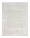 Solo Rugs George Contemporary Striped Hand-woven Wool-blend Area Rug In Gray