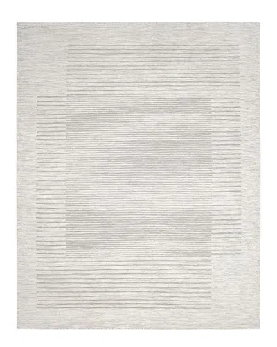 Solo Rugs George Contemporary Striped Hand-woven Wool-blend Area Rug In Gray