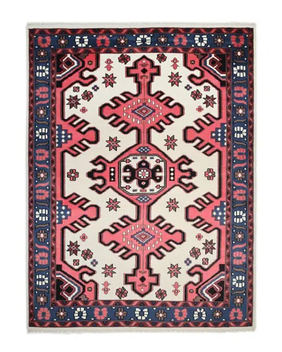 Solo Rugs Gobi Bohemian Southwestern Hand-knotted Wool-blend Area Rug In Ivory