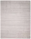 Solo Rugs Halsey Contemporary Striped Hand-knotted Wool-blend Area Rug In Beige
