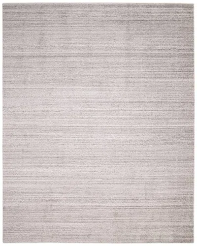 Solo Rugs Halsey Contemporary Striped Hand-knotted Wool-blend Area Rug In Beige