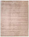 Solo Rugs Harbor Contemporary Solid Hand-loomed Wool-blend Area Rug In Beige