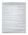 Solo Rugs Harbor Contemporary Solid Hand-loomed Wool-blend Area Rug In Gray