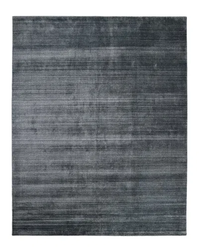 Solo Rugs Harbor Contemporary Solid Hand-loomed Wool-blend Area Rug In Gray