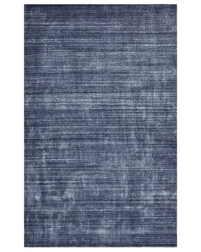 Solo Rugs Harbor Hand-loomed Wool Rug In Denim