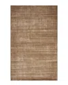 Solo Rugs Harbor Loom Knotted Wool-blend Contemporary Rug In Caramel