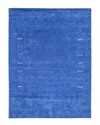 Solo Rugs Hartford Bohemian Tribal Hand-loomed Wool-blend Area Rug In Navy