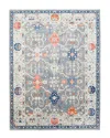 Solo Rugs Hollis Contemporary Floral Hand-knotted Wool-blend Area Rug In Gray