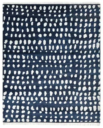 Solo Rugs Irmgard Bohemian Animal Hand-knotted Wool-blend Area Rug In Blue