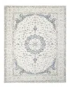 Solo Rugs Leena Contemporary Floral Hand-loomed Wool-blend Area Rug In Ivory