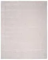 Solo Rugs Lodhi Contemporary Solid Hand-loomed Wool-blend Area Rug In Gray