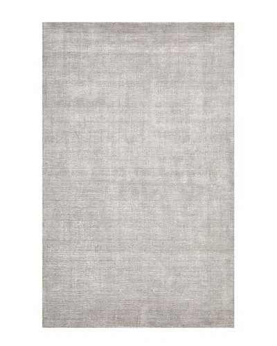 Solo Rugs Lodhi Loom Knotted Linen-blend Contemporary Rug In Gray