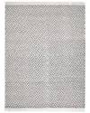 Solo Rugs London Contemporary Geometric Hand-woven Wool-blend Area Rug In Ivory
