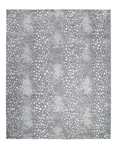 Solo Rugs Louis Contemporary Animal Hand-knotted Wool-blend Area Rug In Gray