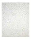 Solo Rugs Meir Contemporary Chevron Hand-woven Leather & Cotswool Area Rug In Ivory