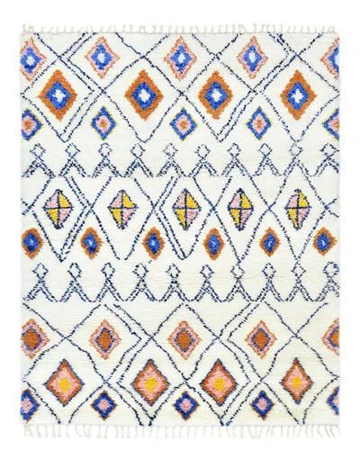 Solo Rugs Mila Handmade Wool-blend Moroccan Rug In Multi