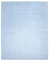 Solo Rugs Milo Contemporary Solid Hand-loomed Area Rug In Blue