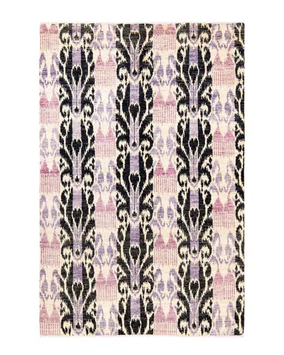 Solo Rugs Modern Hand-knotted Wool Rug In Ivory