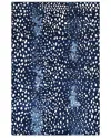 Solo Rugs Modern Hand-knotted Wool Rug In Navy