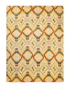 Solo Rugs Modern Hand-knotted Wool Rug In Yellow