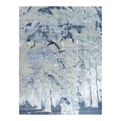 Solo Rugs Modern One-of-a-kind Hand-knotted Area Rug - Beige, 9' 4" X 12' 2"