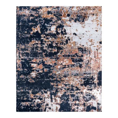 Solo Rugs Modern One-of-a-kind Hand-knotted Area Rug - Black, 8' 1" X 10' 1"