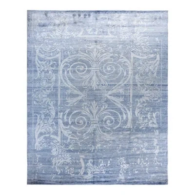 Solo Rugs Modern One-of-a-kind Hand-knotted Area Rug - Blue, 8' 1" X 10' 1"