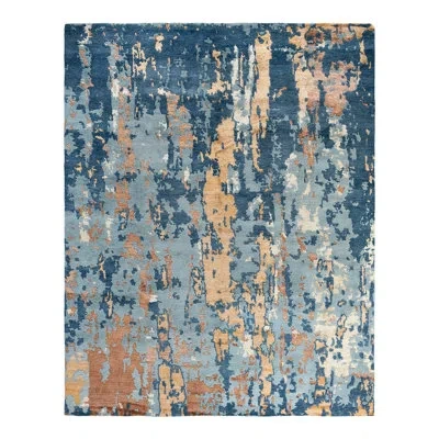 Solo Rugs Modern One-of-a-kind Hand-knotted Area Rug - Blue, 8' 1" X 10' 2"