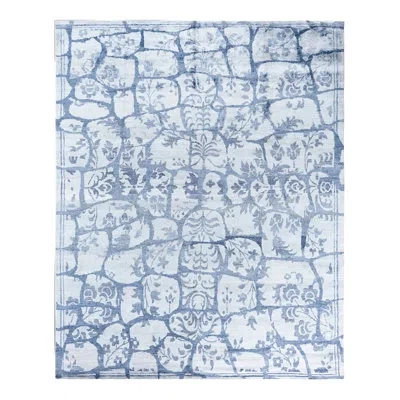 Solo Rugs Modern One-of-a-kind Hand-knotted Area Rug - Blue, 8' 2" X 10' 2"