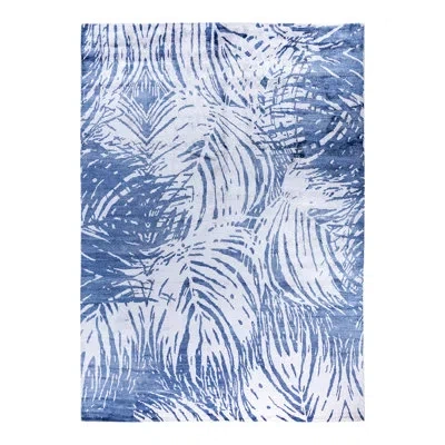 Solo Rugs Modern One-of-a-kind Hand-knotted Area Rug - Blue, 9' 1" X 12' 3"