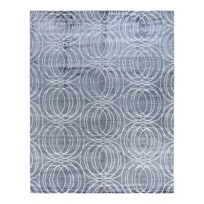Solo Rugs Modern One-of-a-kind Hand-knotted Area Rug - Gray, 8' 0" X 10' 0"