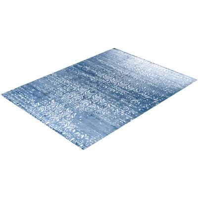 Solo Rugs Modern One-of-a-kind Hand-knotted Area Rug - Gray, 9' 0" X 12' 1"