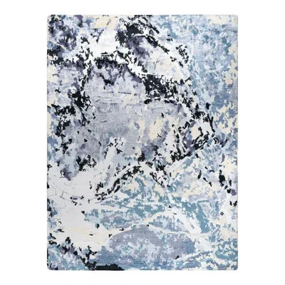 Solo Rugs Modern One-of-a-kind Hand-knotted Area Rug - Gray, 9' 0" X 12' 1"