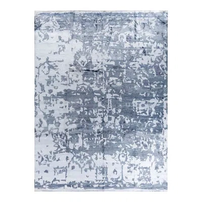 Solo Rugs Modern One-of-a-kind Hand-knotted Area Rug - Gray, 9' 2" X 12' 4" In Gray,blue Gray