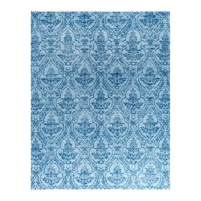 Solo Rugs Modern One-of-a-kind Handmade Area Rug - Blue, 8' 1" X 10' 1"