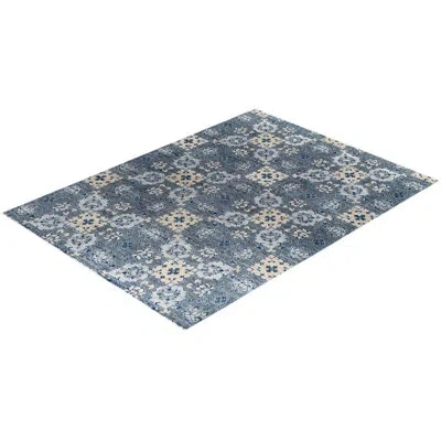 Solo Rugs Modern One-of-a-kind Handmade Area Rug - Gray, 9' 1" X 12' 2"